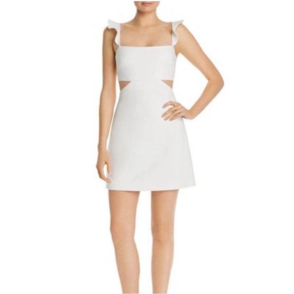 Likely Stella White Sleeveless Mini Dress with Cutouts size 8 wedding (bin BB)
